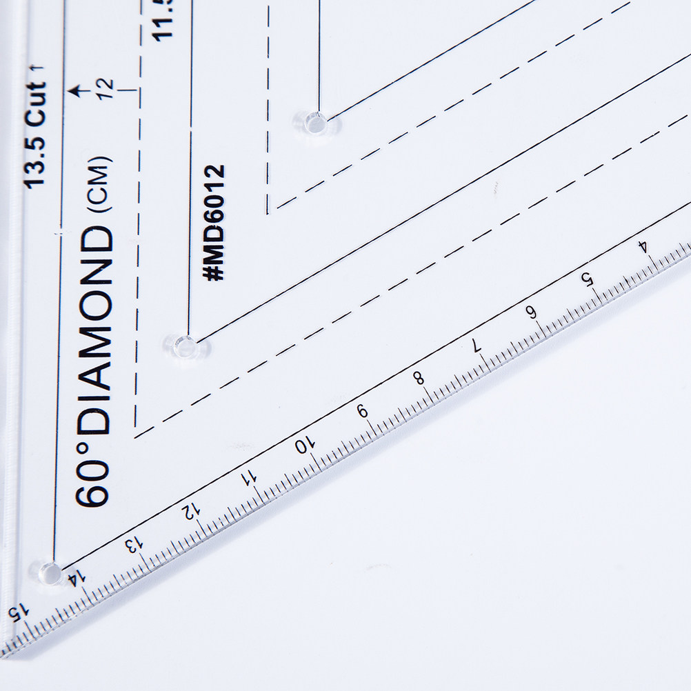 Embroidery Quilting - Acrylic Quilting Ruler 60 Degree Clear
