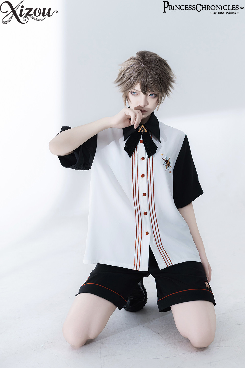 Embroidery Men Shirt - Punk Style Summer Tops Retro Casual