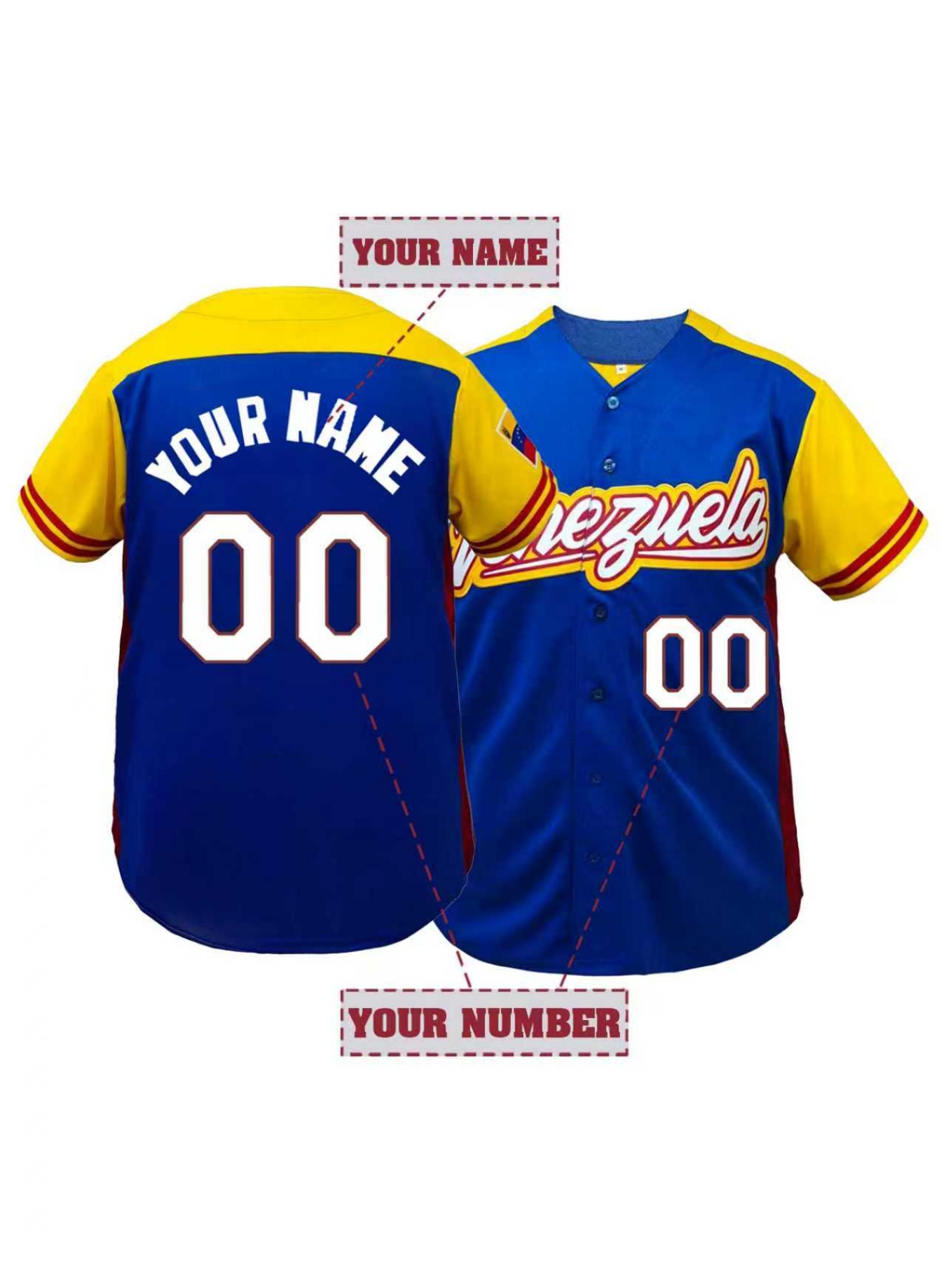 Embroidery Jersey - Men's Personalized Baseball Jersey,Custom Name and