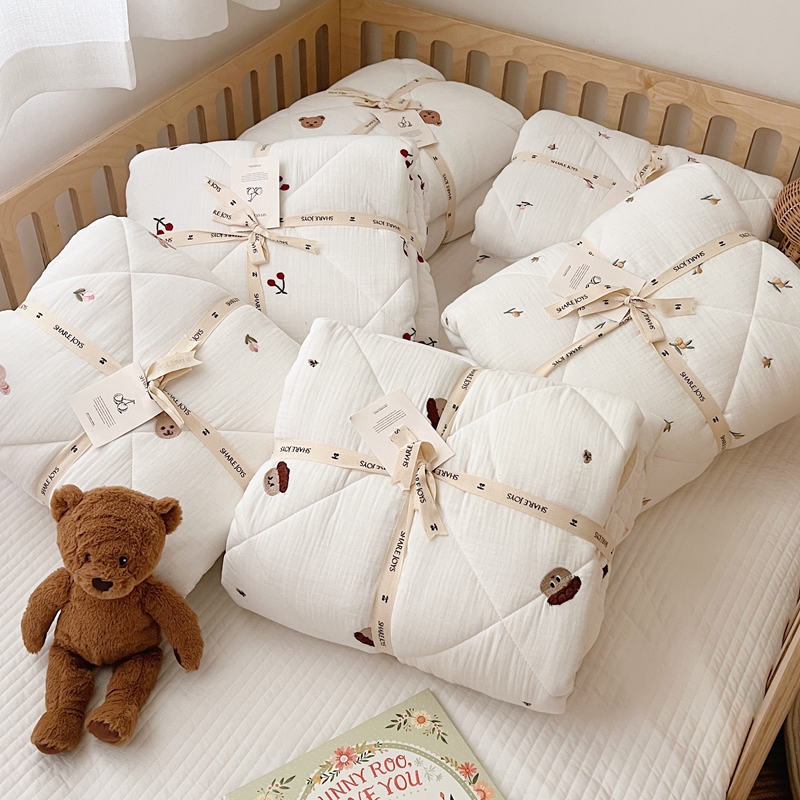 Embroidery Quilting - Baby Winter Quilt Kids Cotton Muslin