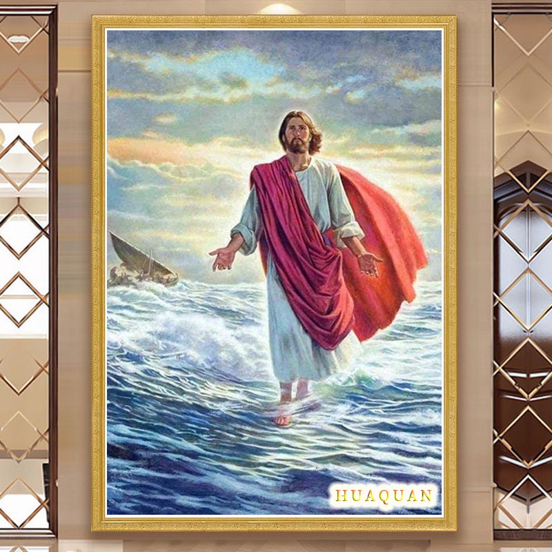 Christianity Jesus Walked On T - Embroidery Jesus ulasan dan harga