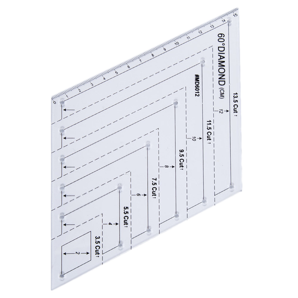 Acrylic Quilting Ruler 60 Degr - Embroidery Quilting ulasan dan harga