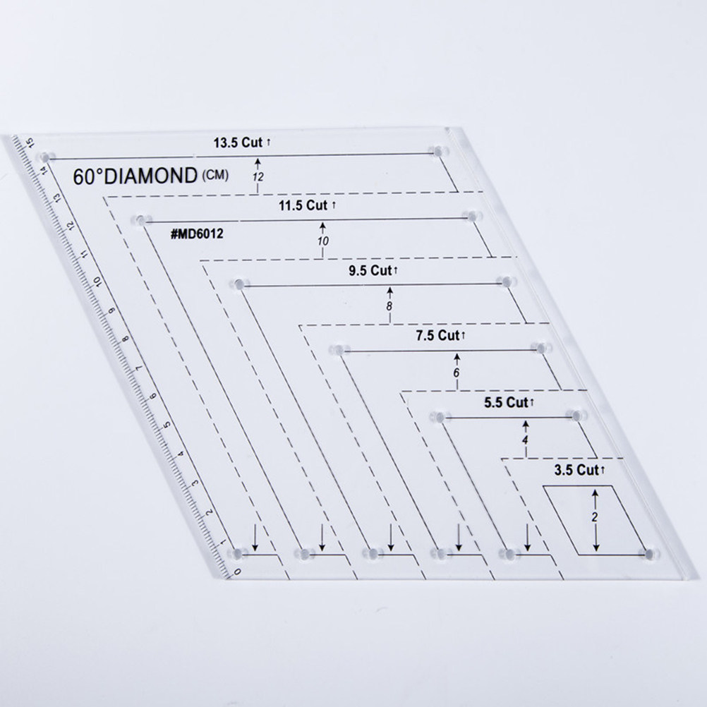 Acrylic Quilting Ruler 60 Degr - Embroidery Quilting ulasan dan harga