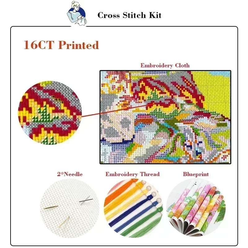 Joy Sunday Cross Stitch Kits S - Embroidery Artist ulasan dan harga