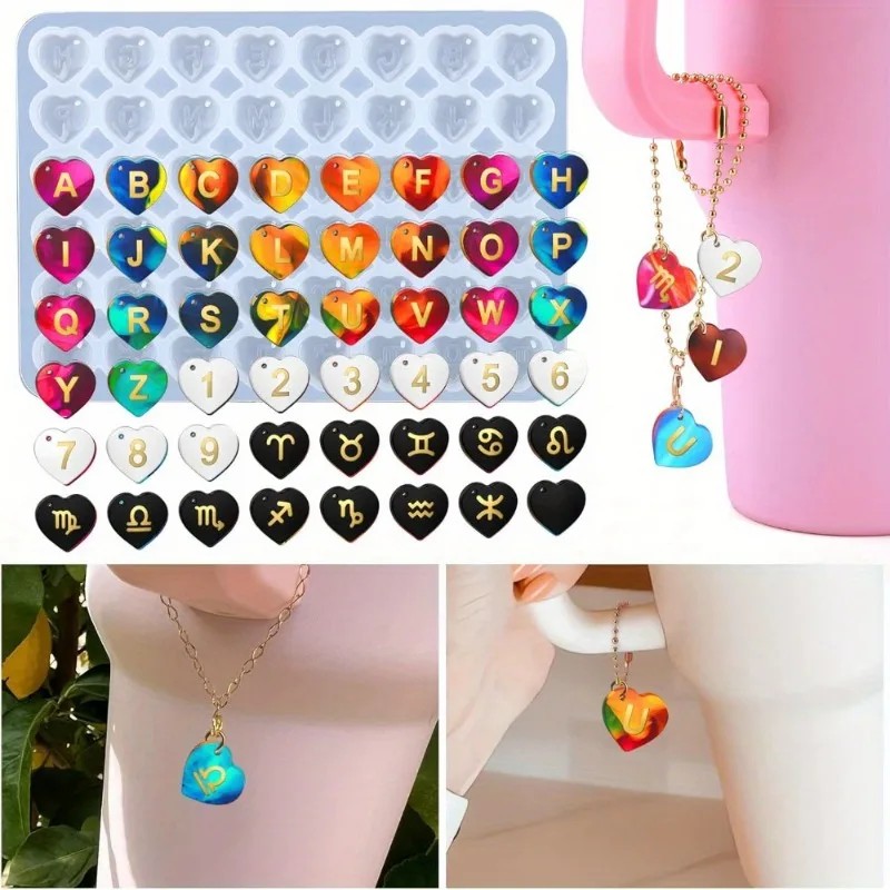 1pc DIY Epoxy Resin Mold Numbe - Embroidery Charm ulasan dan harga
