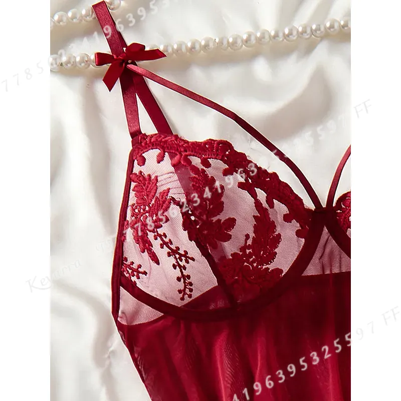 Wine Red Women's Country Style - Embroidery Design ulasan dan harga