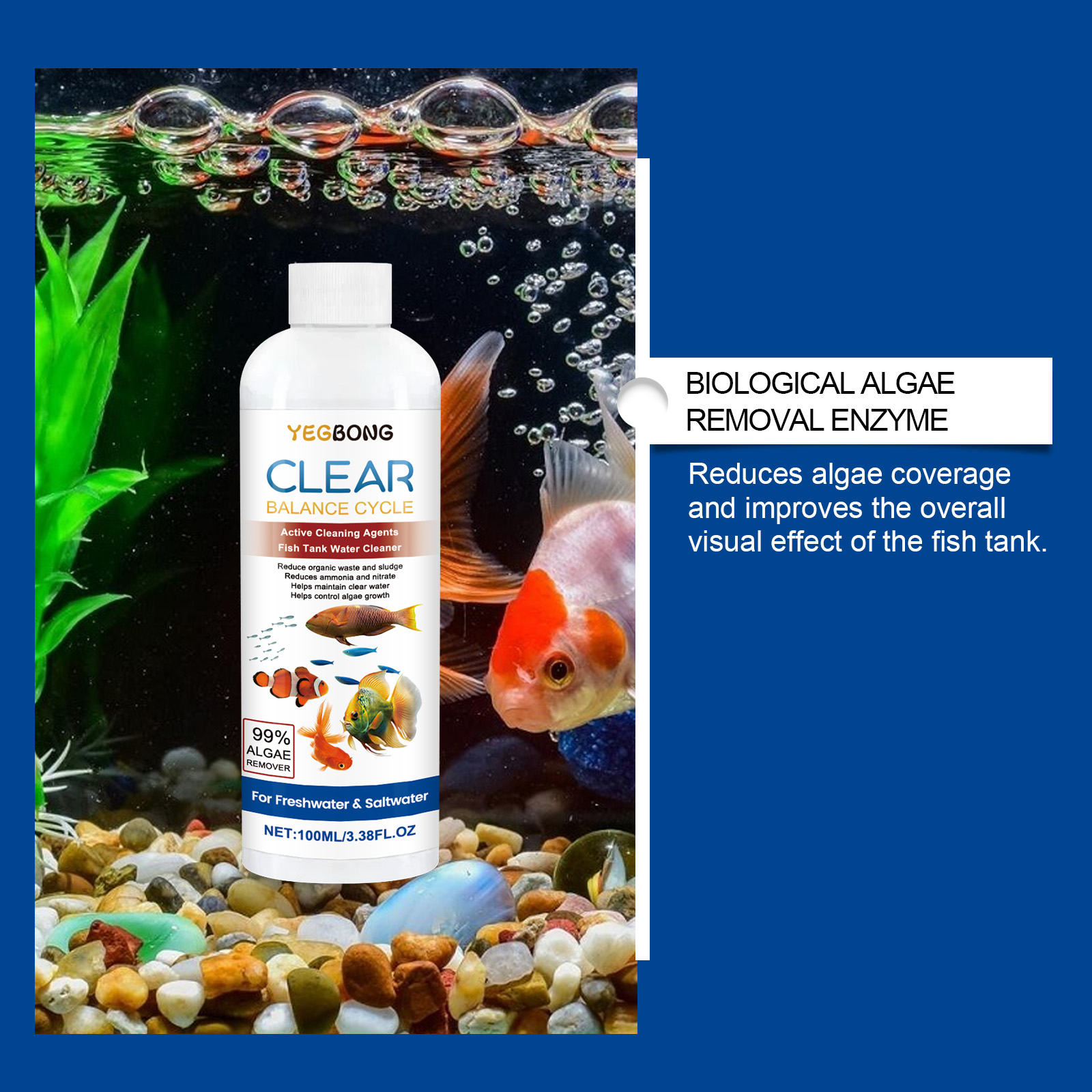 Aquarium Water Clarifier 100ml - Water Soluble Stabilizer ulasan dan harga