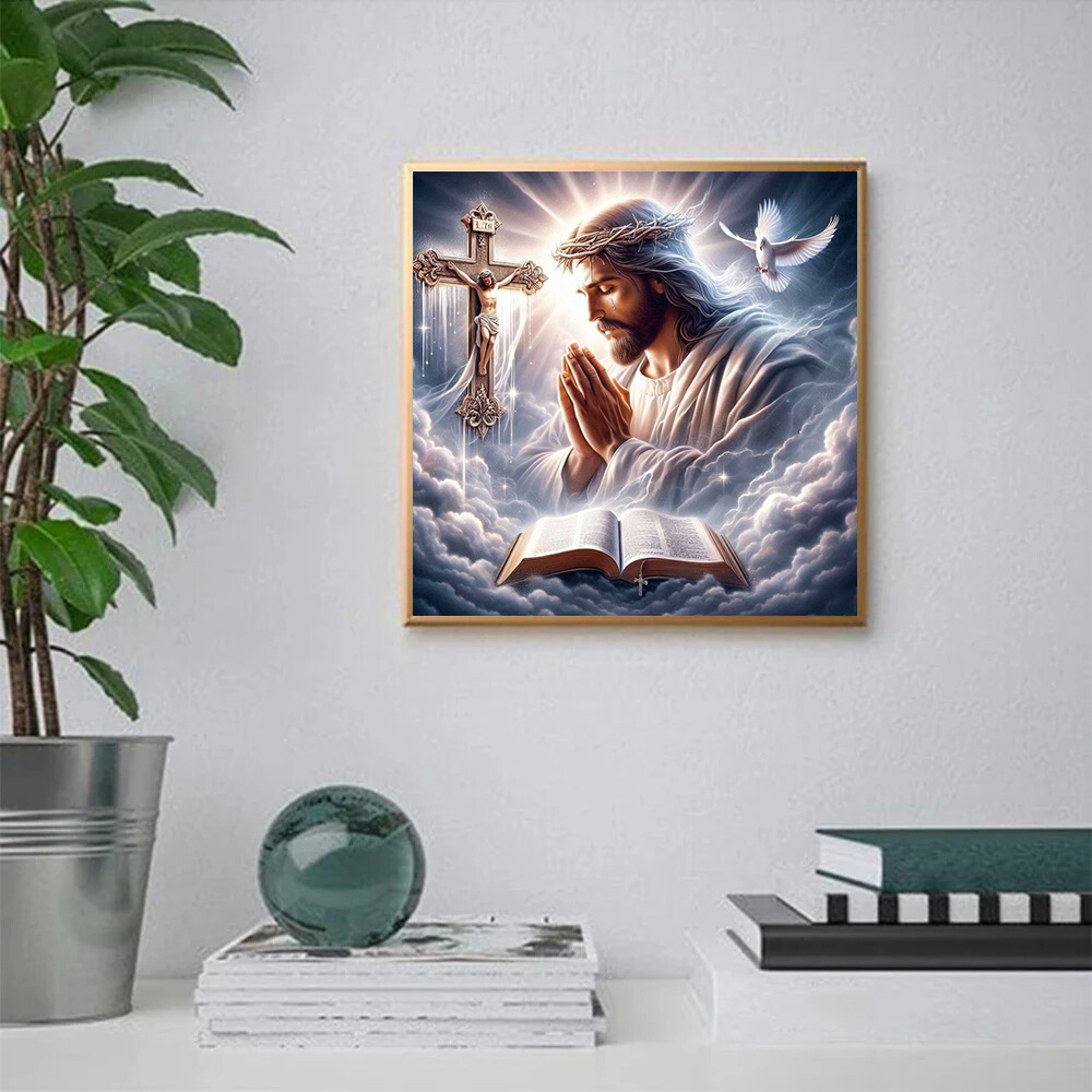 1pc frameless 5D DIY Diamond P - Embroidery Jesus ulasan dan harga