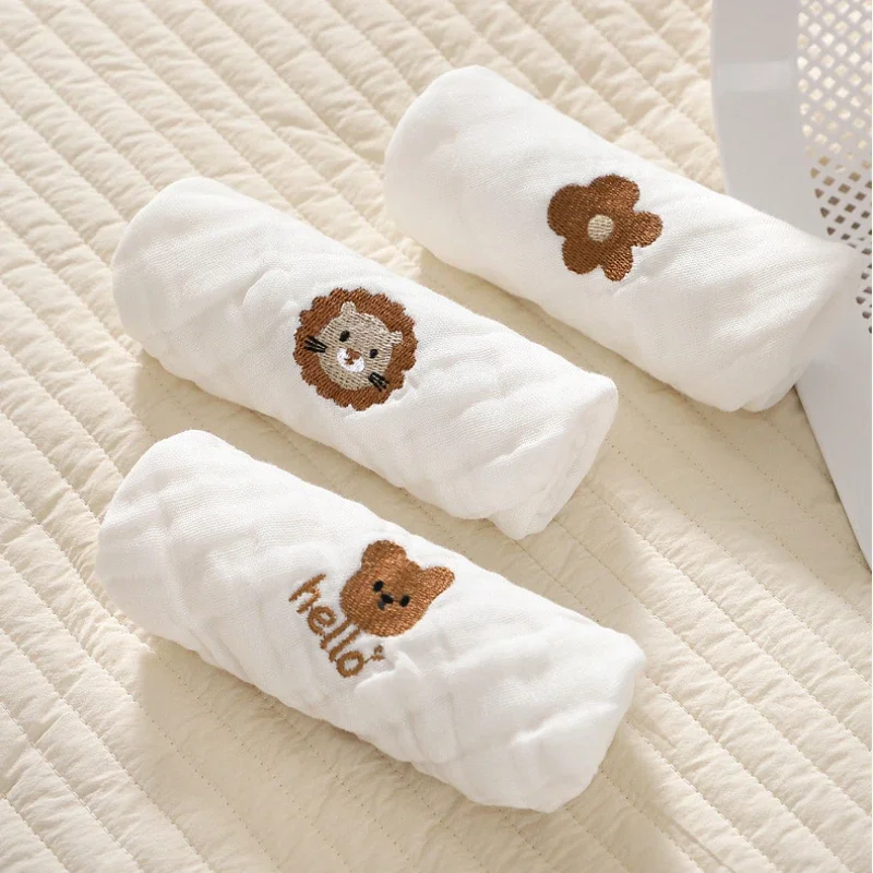 Baby Saliva Towels 6 Layer Cot - Embroidery Towel ulasan dan harga