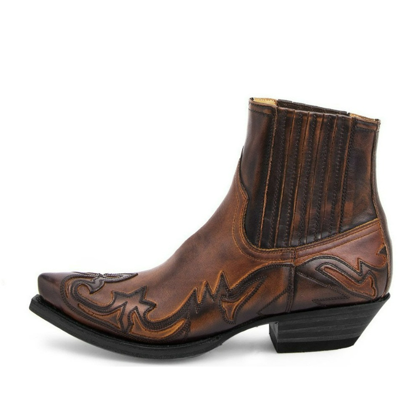 Mens Western Cowboy Boots Hand - Embroidery Design ulasan dan harga