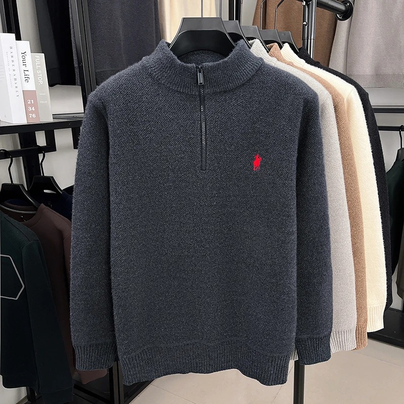 High end zipper stand up colla - Embroidery Design Logo ulasan dan harga