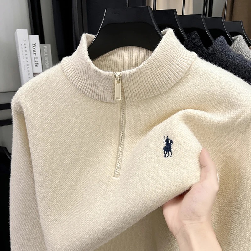 High end zipper stand up colla - Embroidery Design Logo ulasan dan harga