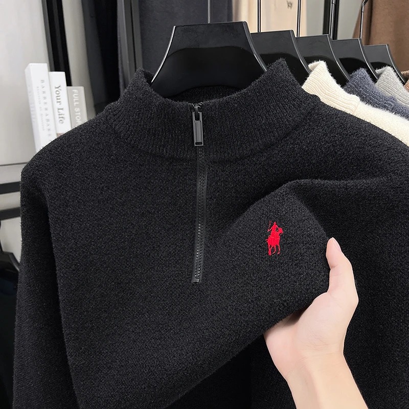 High end zipper stand up colla - Embroidery Design Logo ulasan dan harga