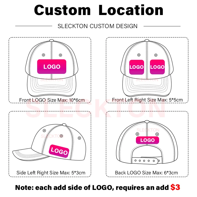 SLECKTON Custom LOGO Baseball  - Embroidery Design Logo ulasan dan harga