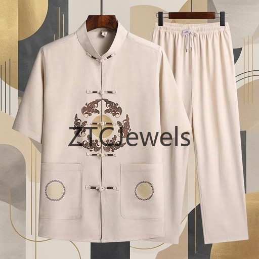 Traditional Chinese Kung Fu Su - Embroidery Men Shirt ulasan dan harga