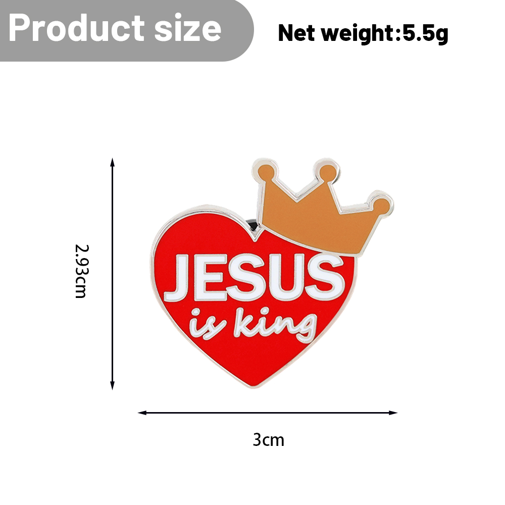 Jesus Is King Red Heart Crown  - Embroidery Jesus ulasan dan harga