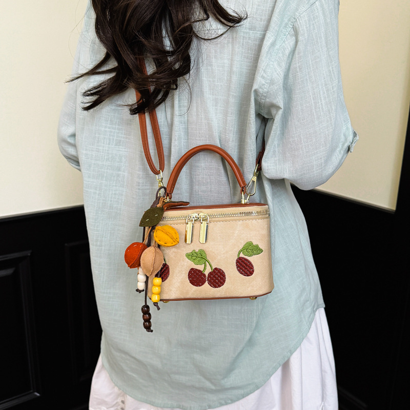 Vintage Cherry‑Embroidery Box  - Embroidery Charm ulasan dan harga