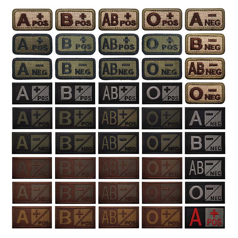 1 /2 PCS,A B AB O POS-NEG Bloo - Embroidery Fonts ulasan dan harga