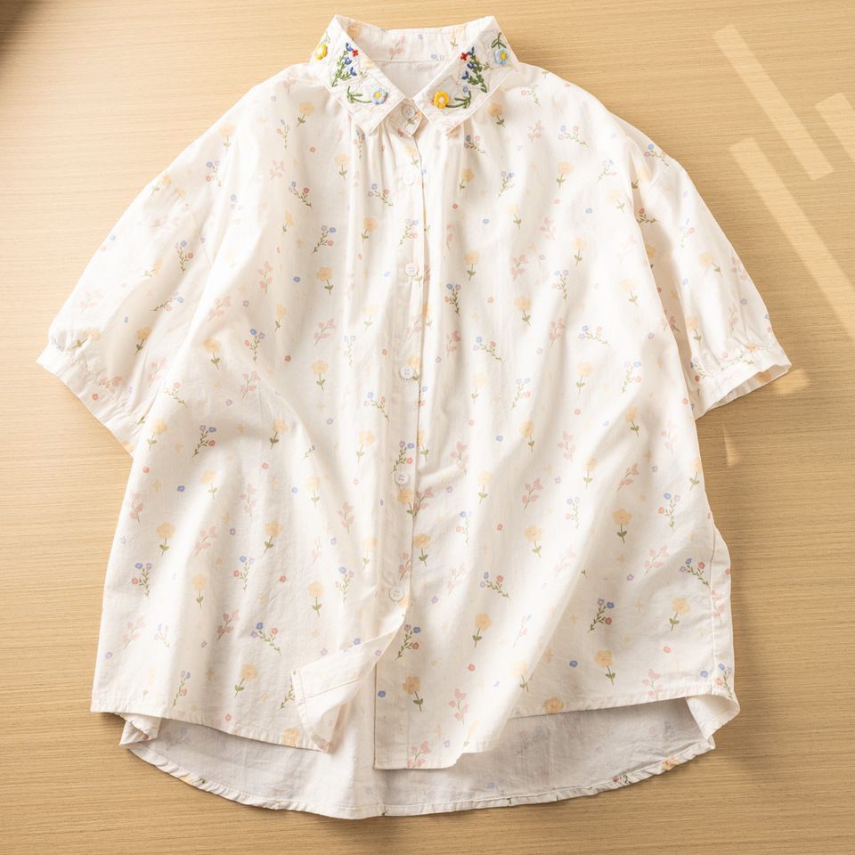 Clearance Sale of Summer Flora - Embroidery Men Shirt ulasan dan harga