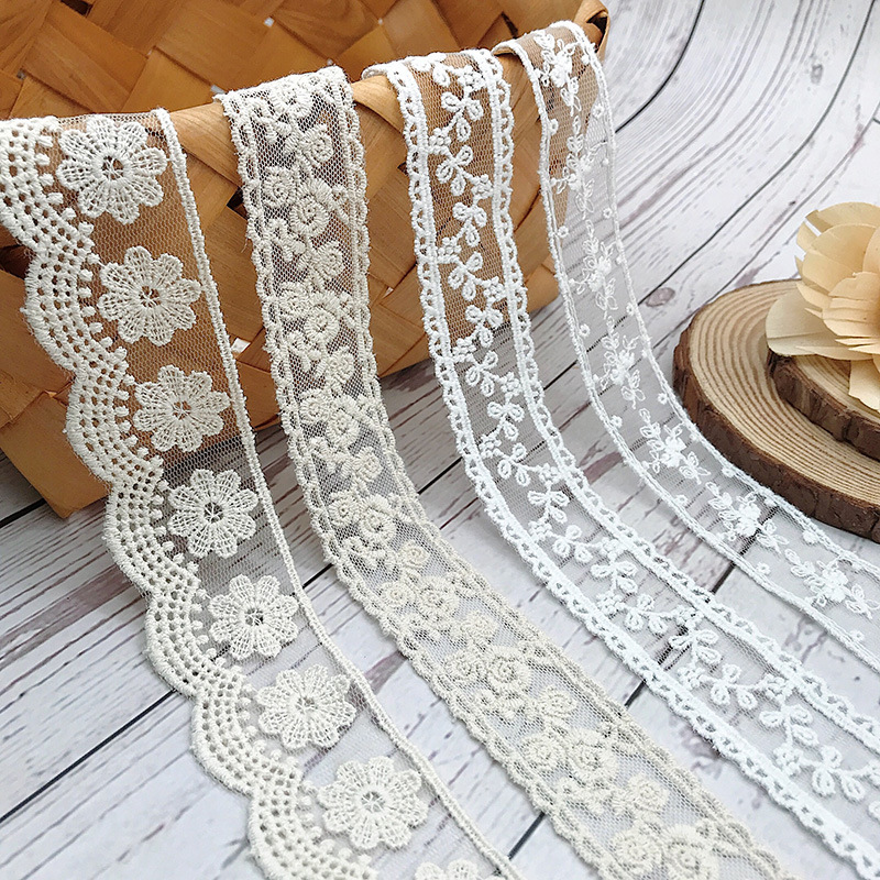 3Yards/Lot Embroidery White Be - Embroidery Jersey ulasan dan harga
