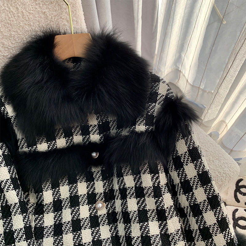 Chic Women Faux Fox Fur Splice - Embroidery Quilting ulasan dan harga