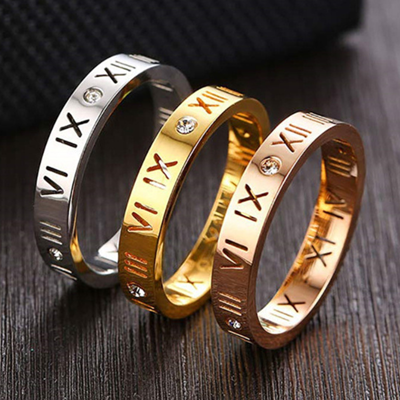 Hollow Roman Numeral Ring Stai - Embroidery Charm ulasan dan harga