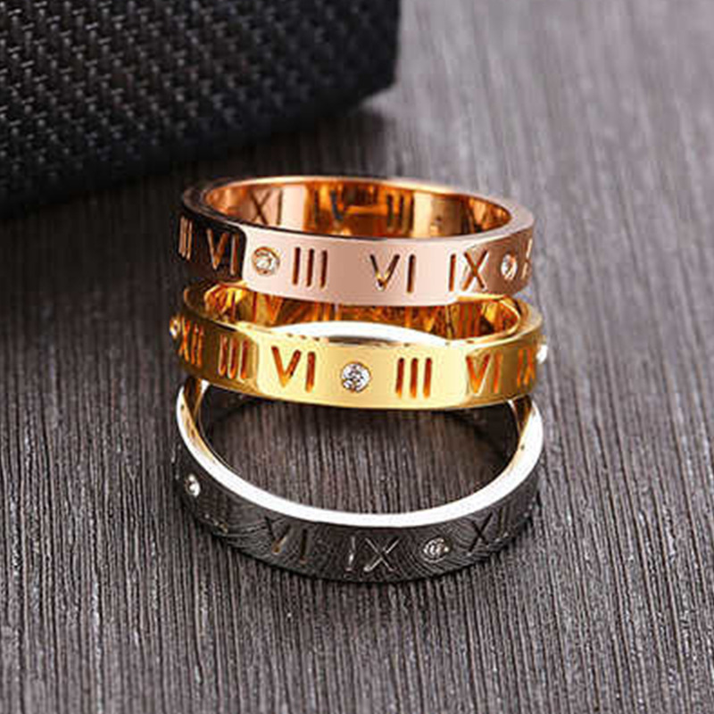 Hollow Roman Numeral Ring Stai - Embroidery Charm ulasan dan harga