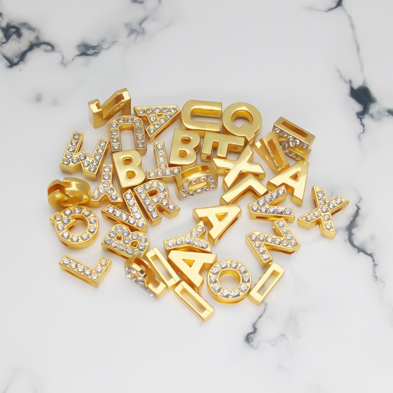 50PC/lot Hole 8mm 10mm Rhinest - Embroidery Charm ulasan dan harga