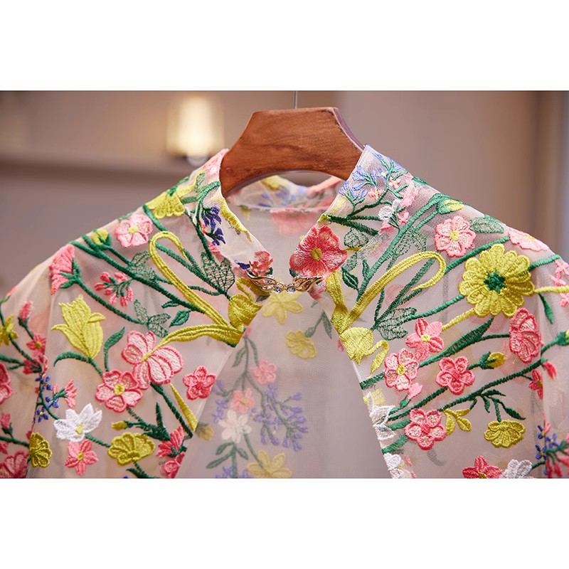 Women's Spring Summer Floral E - Embroidery Underlay ulasan dan harga