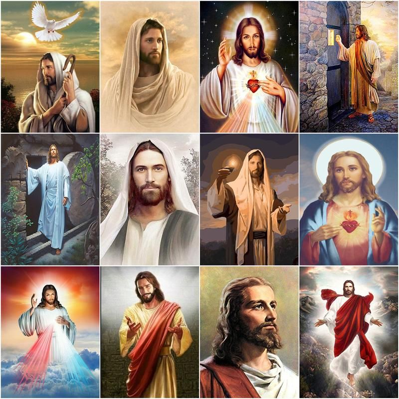 CHENISTORY Full Drill Square R - Embroidery Jesus ulasan dan harga
